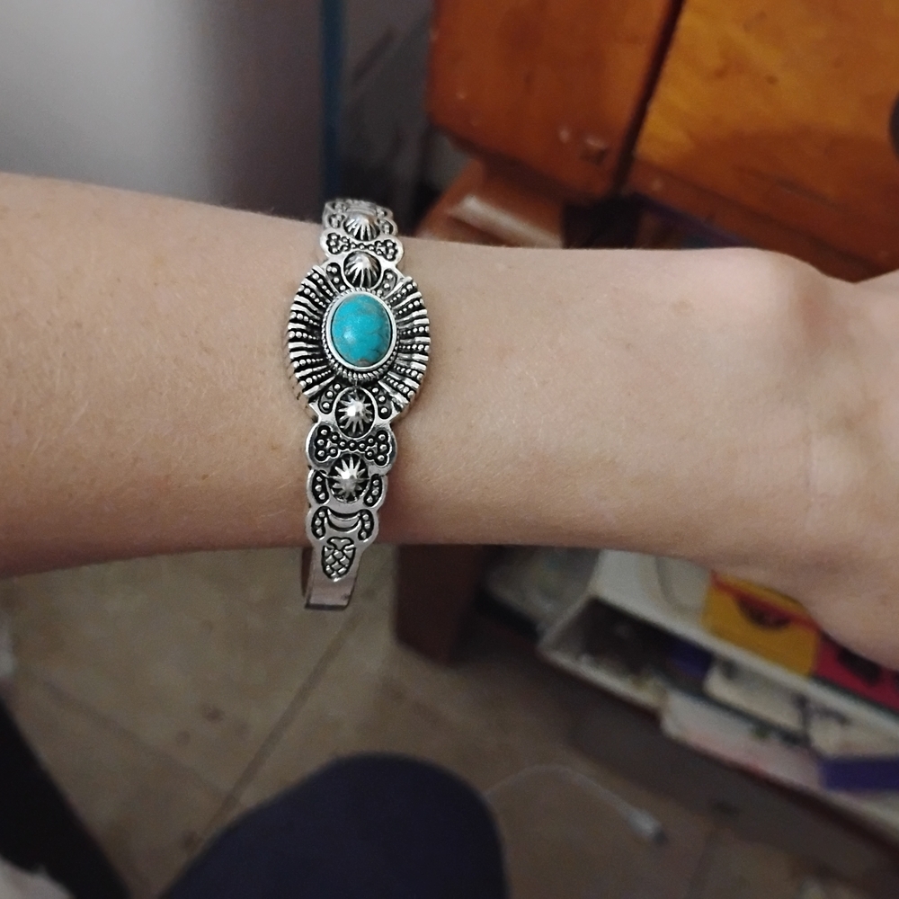 Silver and Turquoise Bracelet